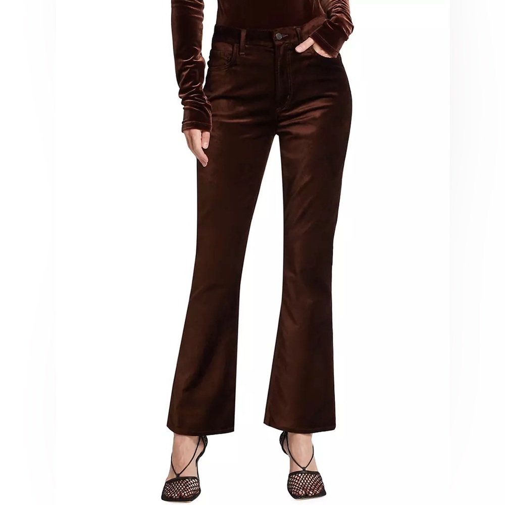 Agolde Nico Velvet Boot-Cut Pants
